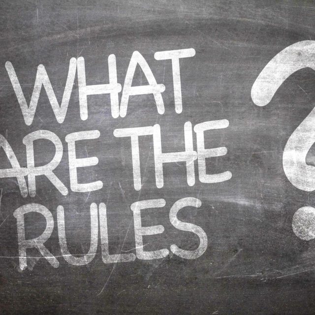 What Are The Rules? on chalkboard